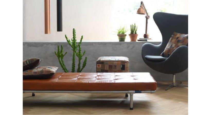 Læder daybed