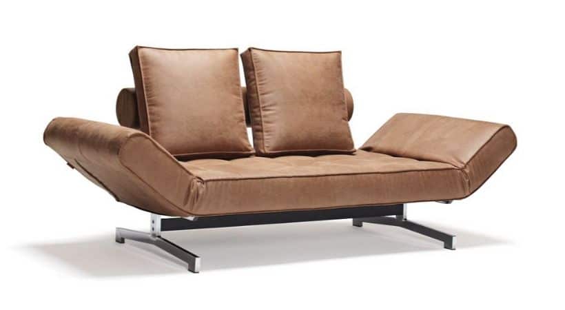 Sovesofa med læder-look